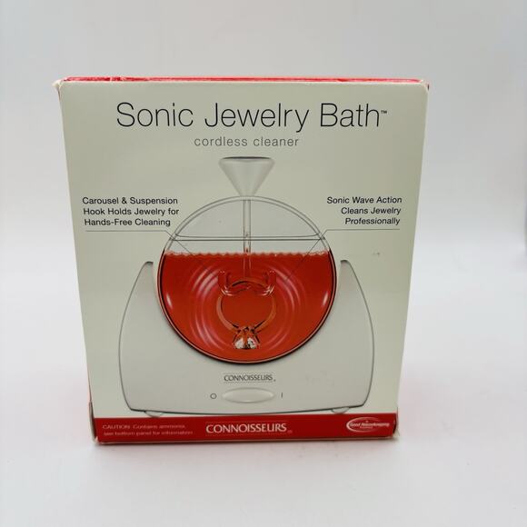 Connoisseurs Sonic Jewelry Bath Cordless Cleaner - NEW. Model # 1035 - Picture 3 of 10